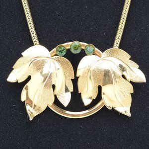 Forstner 12K Gold Filled Leaf Necklace - Vintage